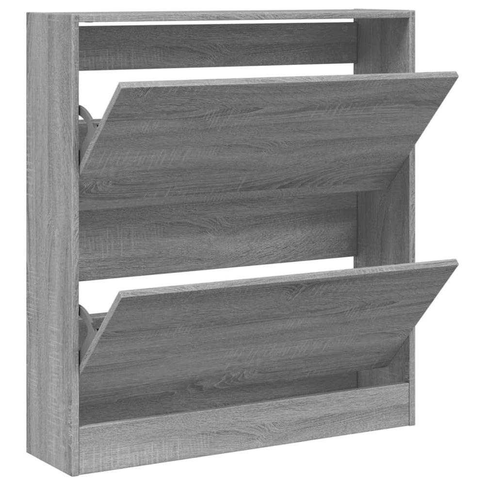 Schuhschrank Grau Sonoma 80 cm
