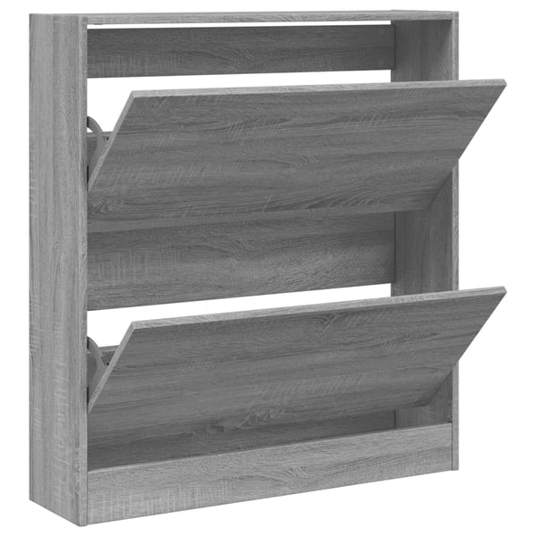 Schuhschrank Grau Sonoma 80 cm