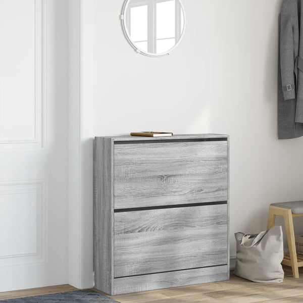 Schuhschrank Grau Sonoma 80 cm