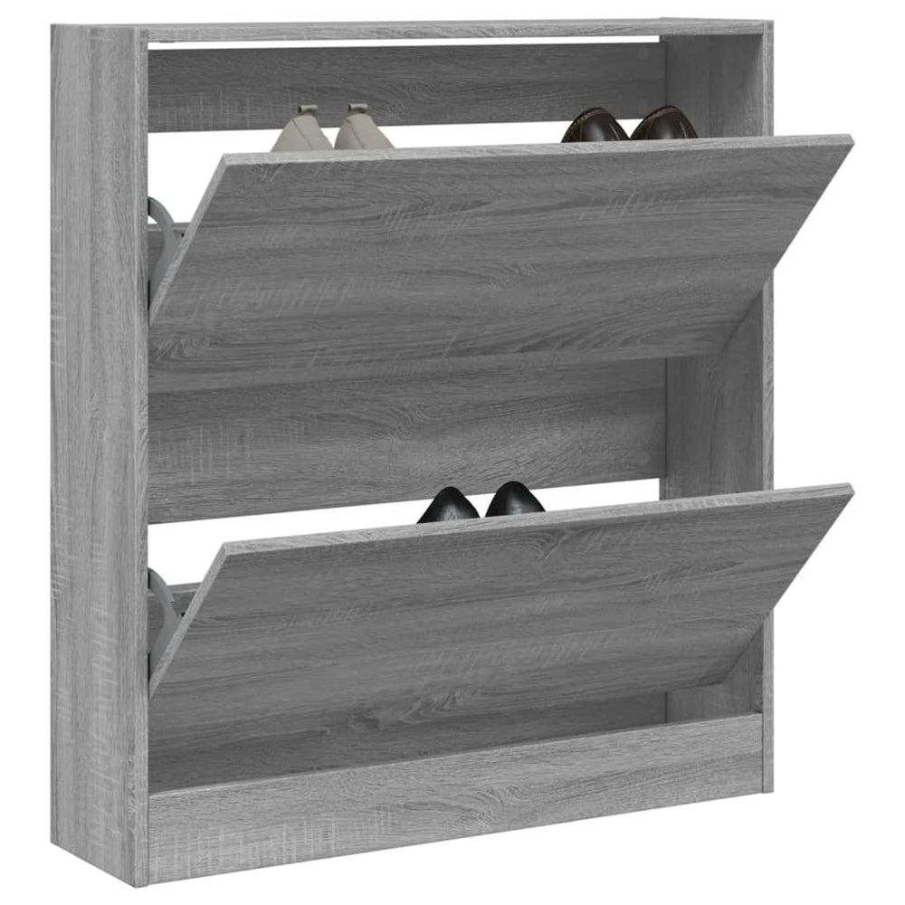 Schuhschrank Grau Sonoma 80 cm