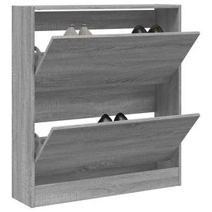 Schuhschrank Grau Sonoma 80 cm