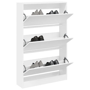 Weißer Schuhschrank aus Holz, 80 cm
