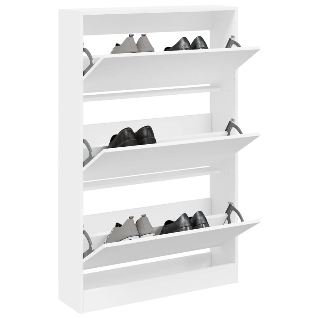Weißer Schuhschrank aus Holz, 80 cm