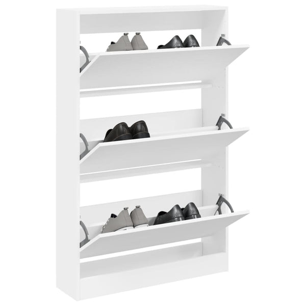 Weißer Schuhschrank aus Holz, 80 cm