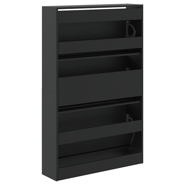 Schuhschrank Schwarz Holzwerkstoff 80cm