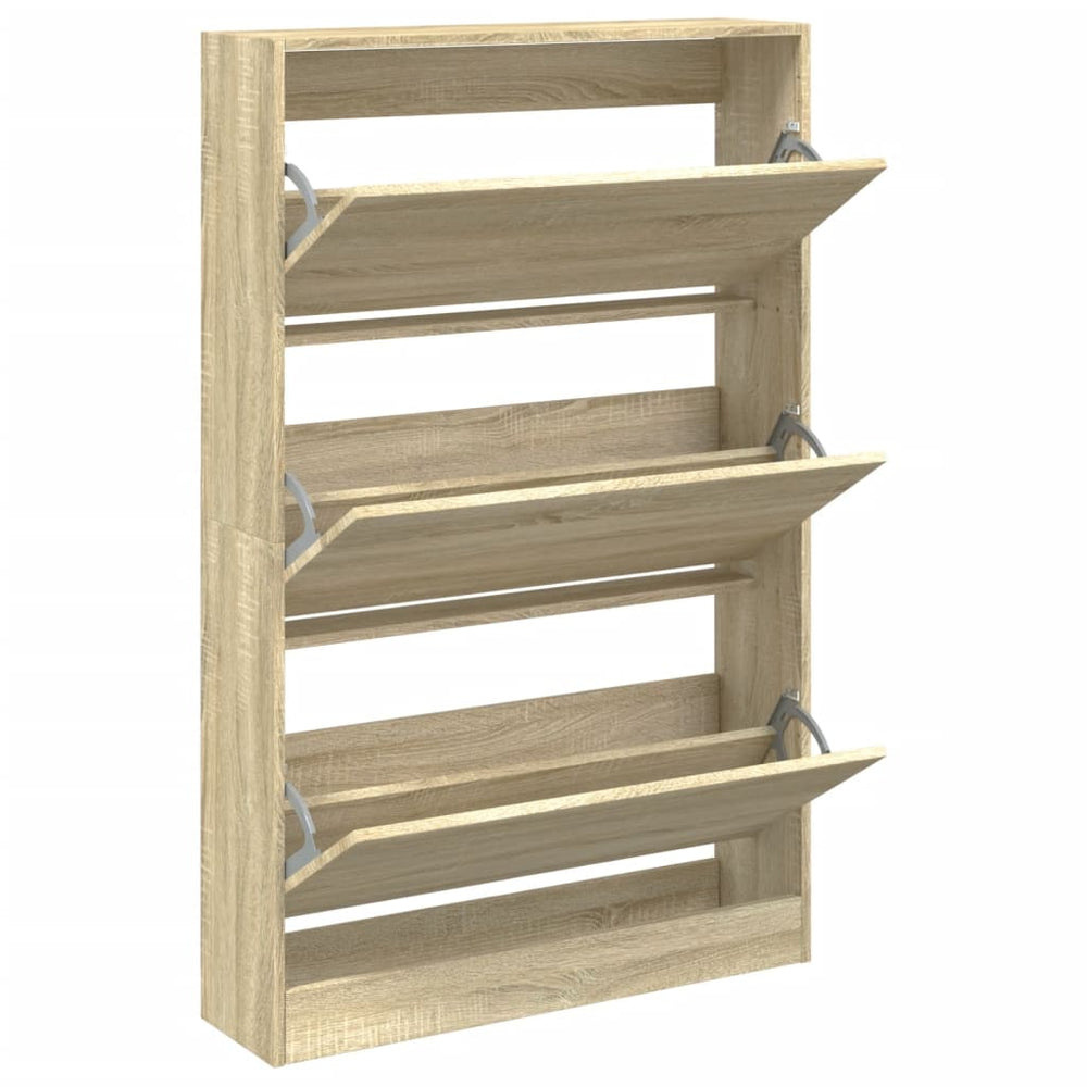 vidaXL Armoire à chaussures chêne Sonoma 80x21x125,5 cm Bois d'ingénierie