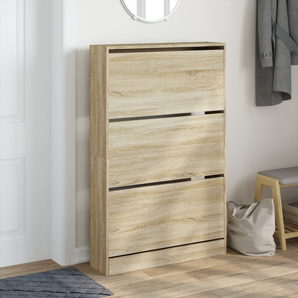 Schuhschrank Sonoma Eiche 80 cm