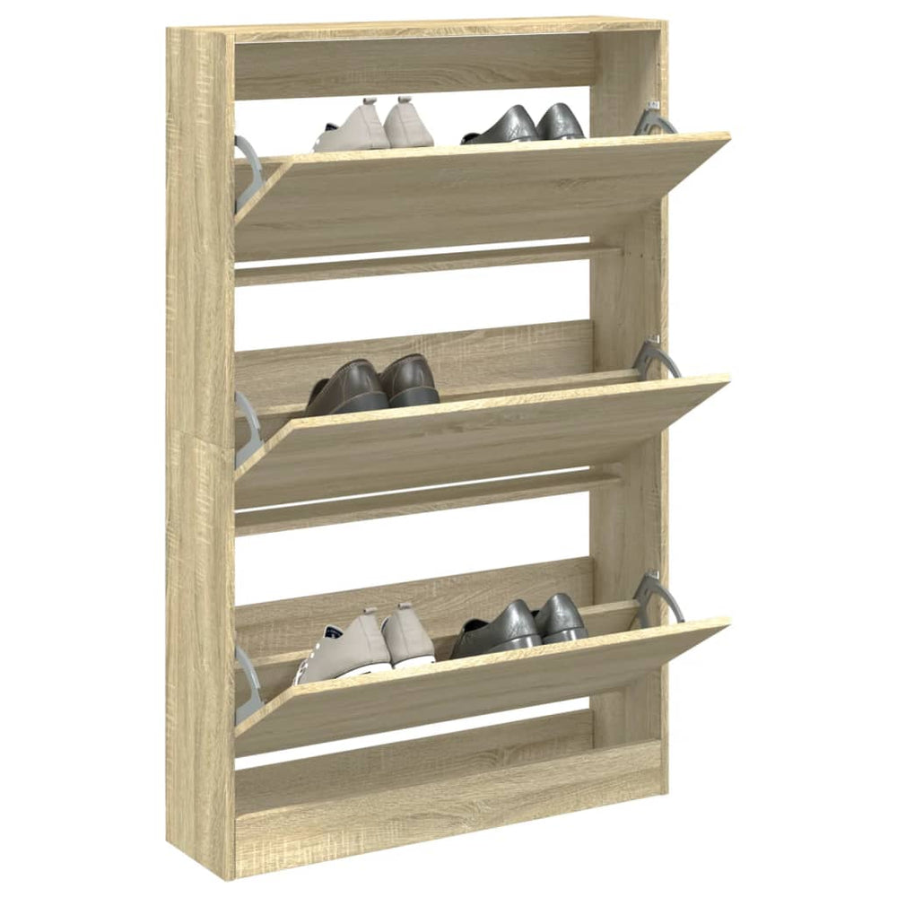 vidaXL Armoire à chaussures chêne Sonoma 80x21x125,5 cm Bois d'ingénierie