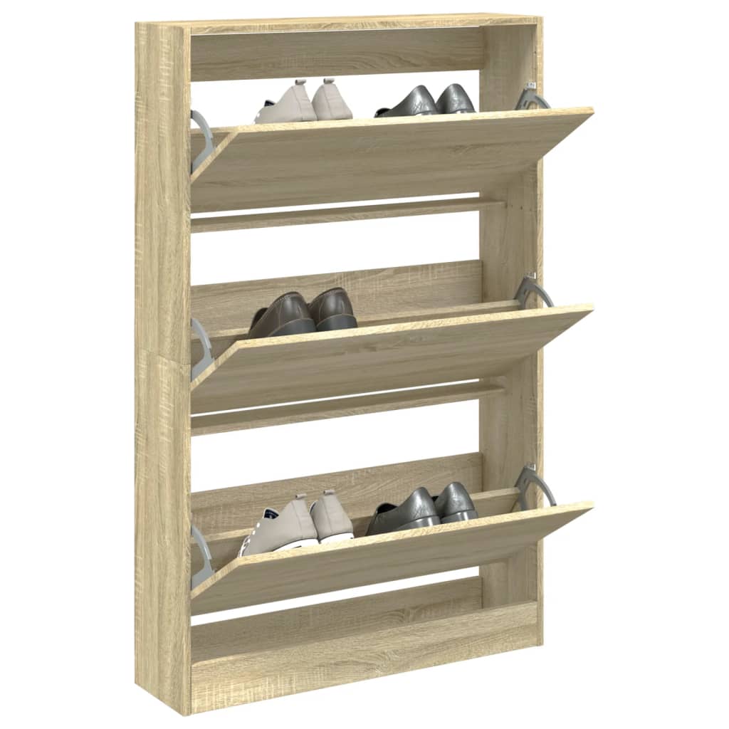 Schuhschrank Sonoma Eiche 80 cm