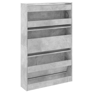 Betongrauer Schuhschrank aus Holz