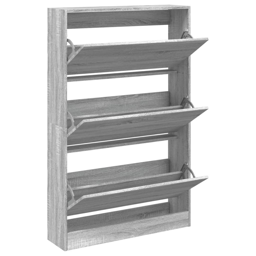 Schuhschrank Grau Sonoma Holz