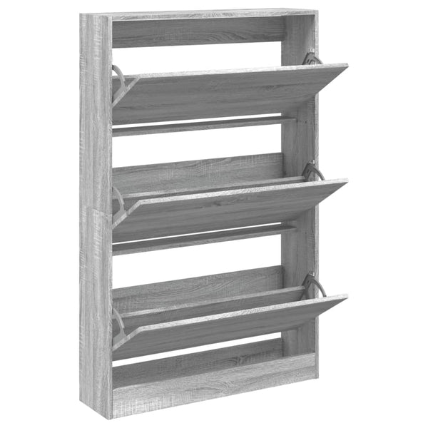 Schuhschrank Grau Sonoma Holz