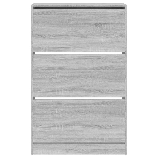 Schuhschrank Grau Sonoma Holz