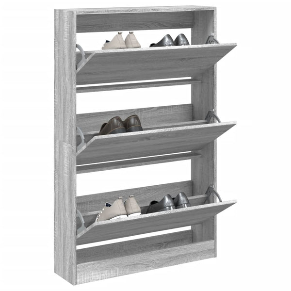 Schuhschrank Grau Sonoma Holz