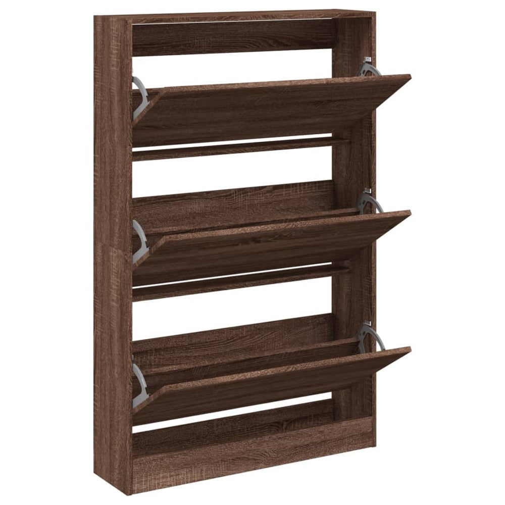 Schuhschrank Braun Eichenoptik