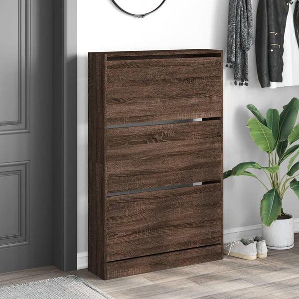 Schuhschrank Braun Eichenoptik