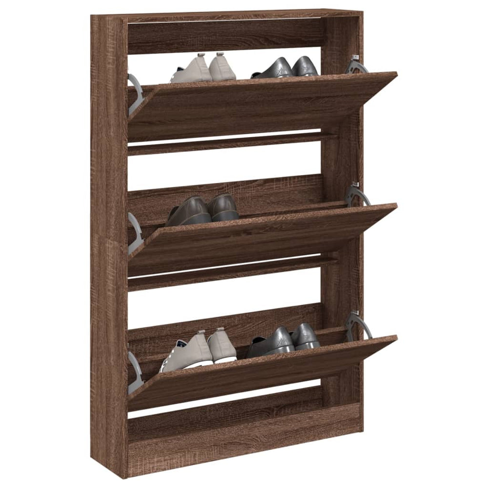 Schuhschrank Braun Eichenoptik