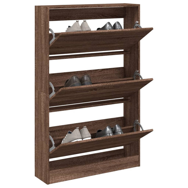 Schuhschrank Braun Eichenoptik
