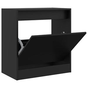 Schuhschrank Schwarz 60 cm Holz