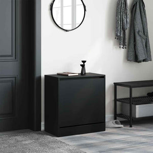 Schuhschrank Schwarz 60 cm Holz
