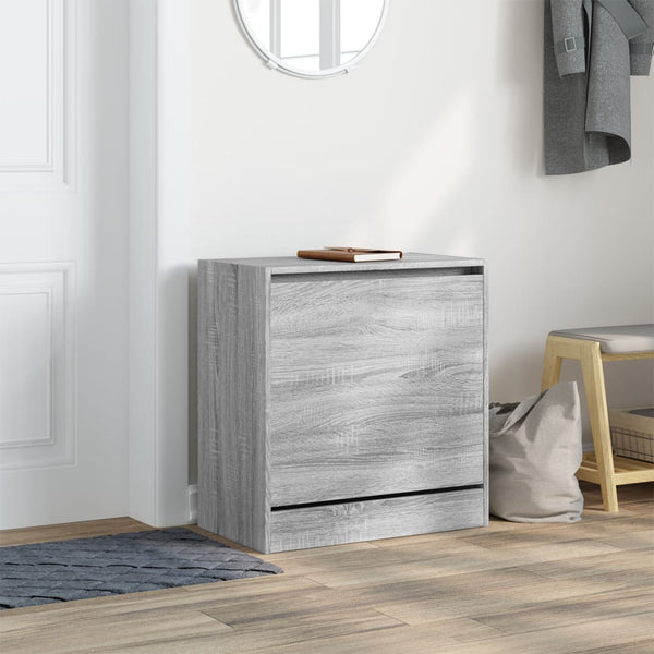 Schuhschrank Grau Sonoma 60 cm