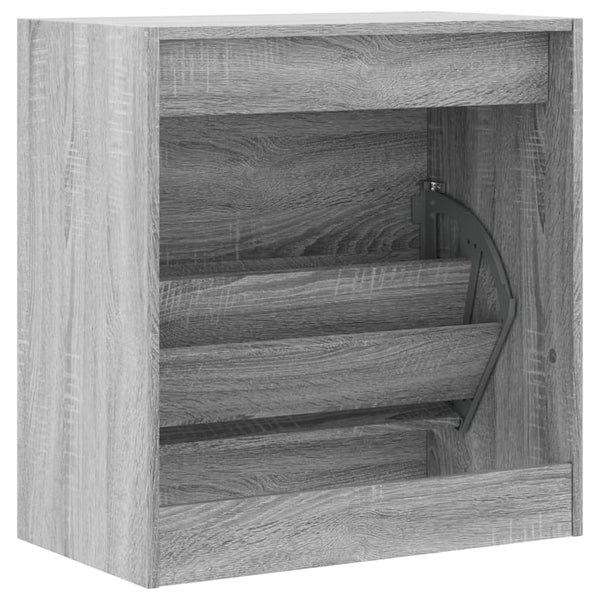 Schuhschrank Grau Sonoma 60 cm