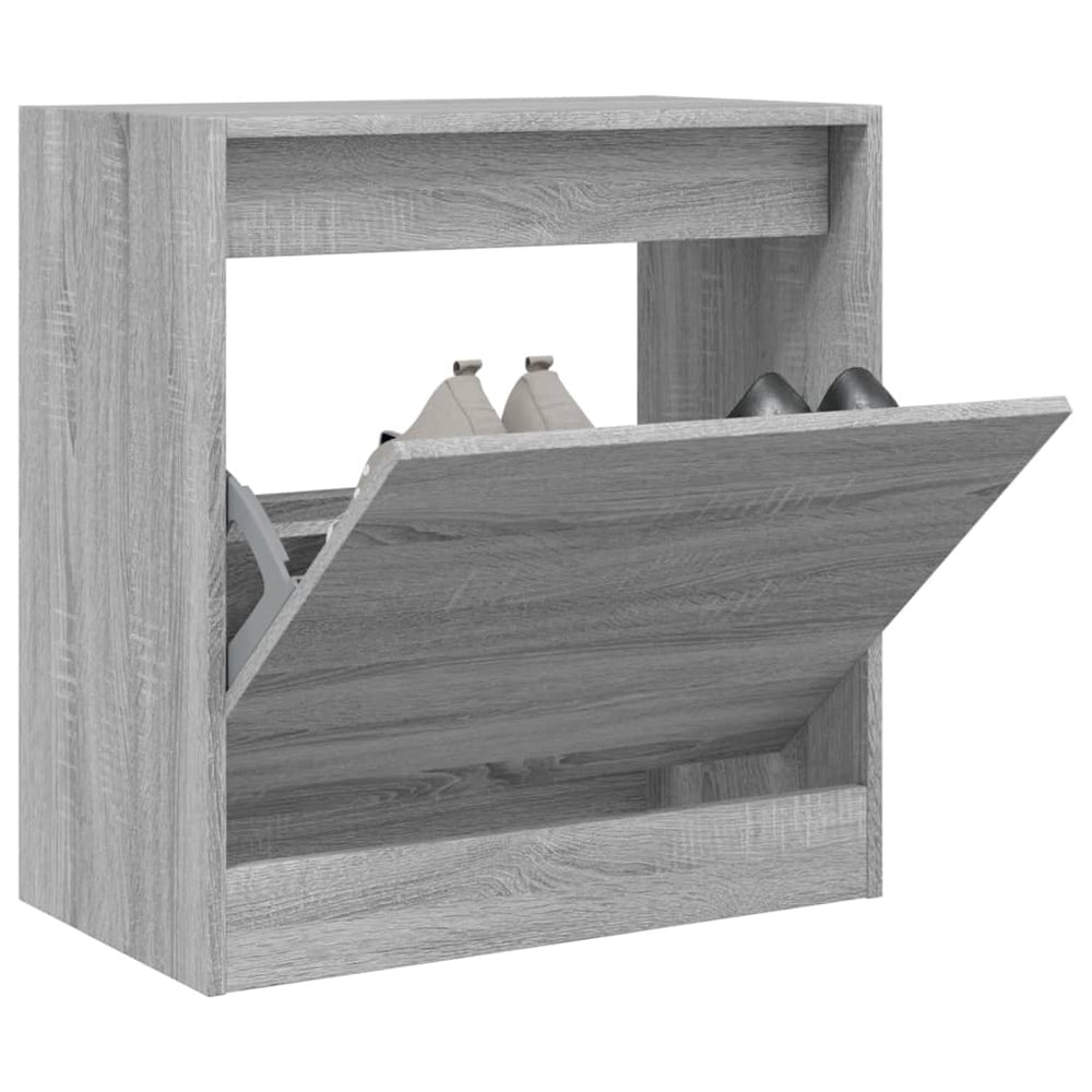 Schuhschrank Grau Sonoma 60 cm