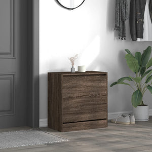 Schuhschrank Braun Eichenoptik