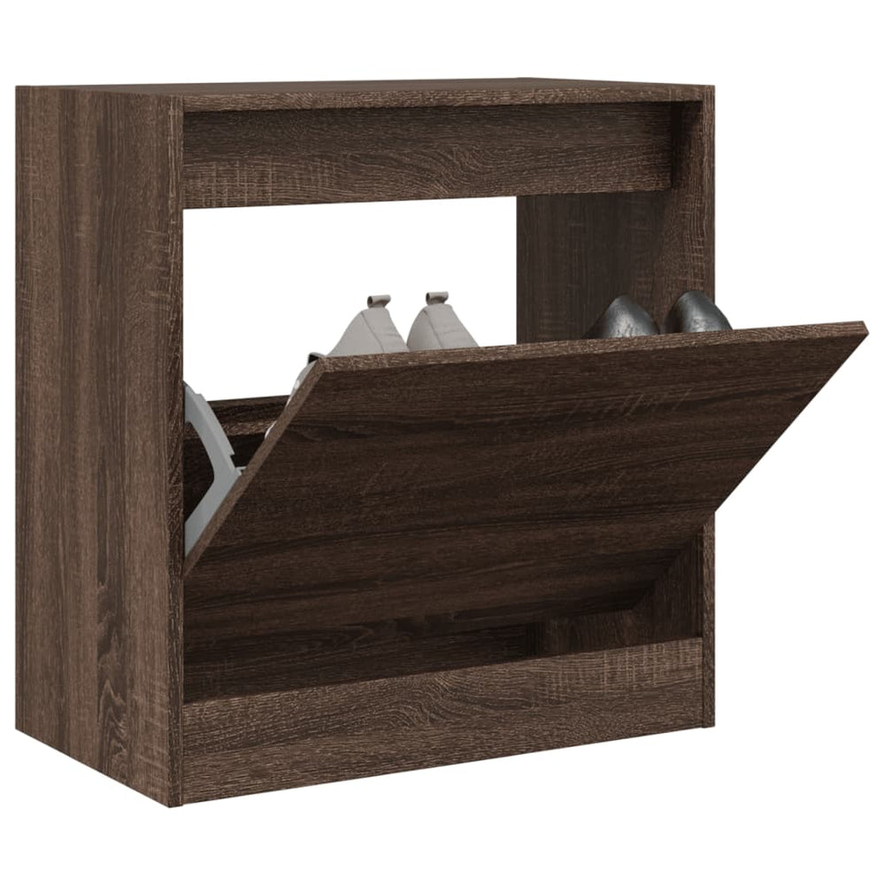 Schuhschrank Braun Eichenoptik