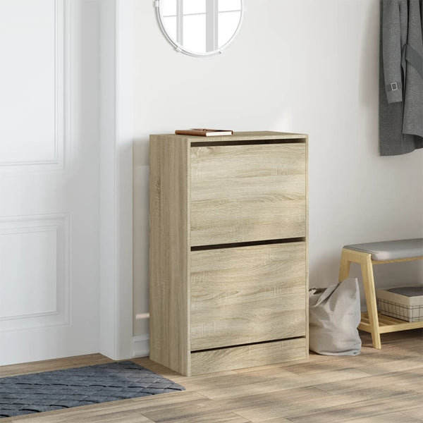 Schuhschrank Sonoma Eiche 60 cm