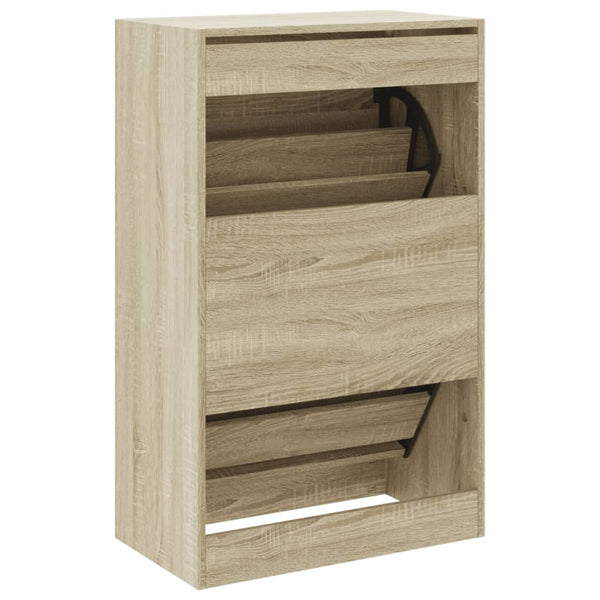 Schuhschrank Sonoma Eiche 60 cm