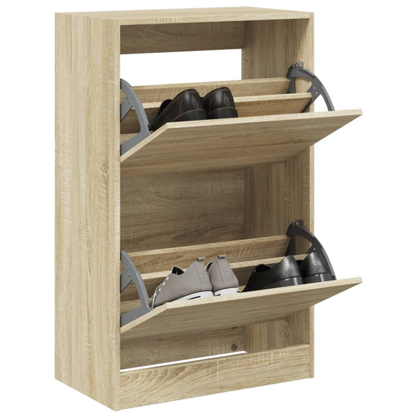 Schuhschrank Sonoma Eiche 60 cm