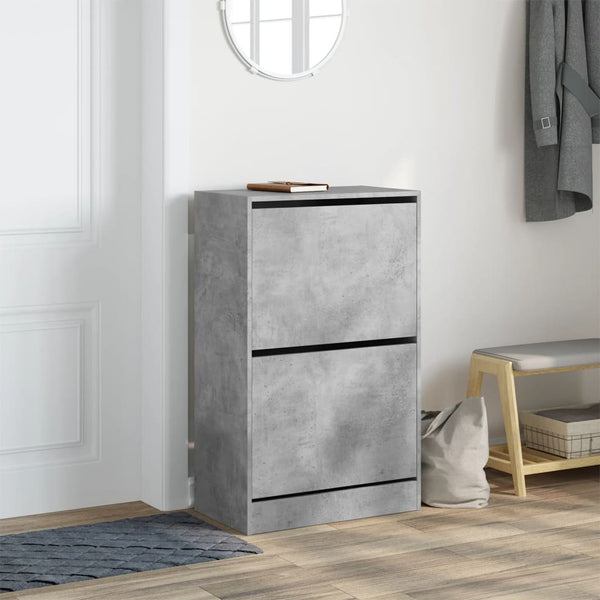 Betongrauer Schuhschrank 60 cm