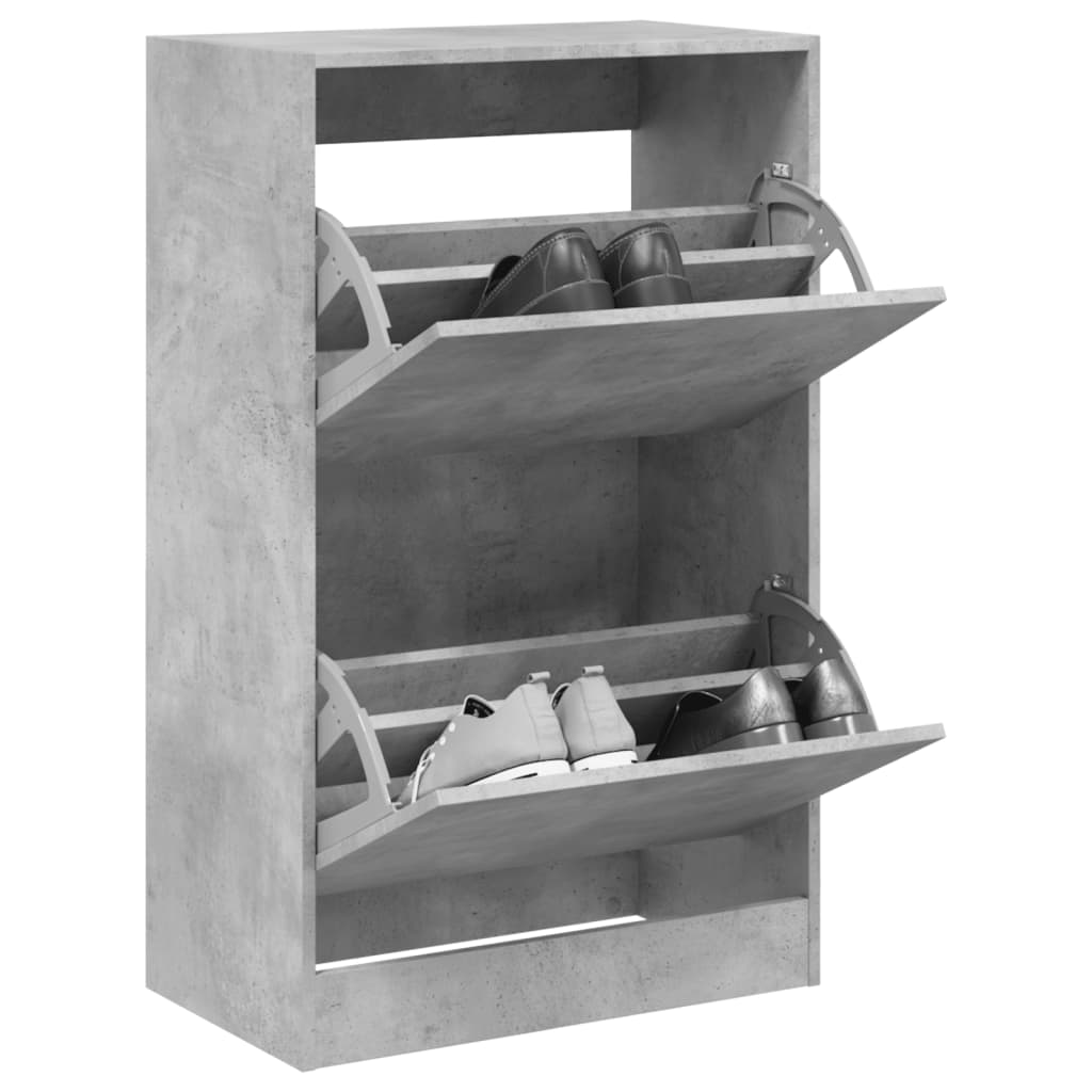 Betongrauer Schuhschrank 60 cm