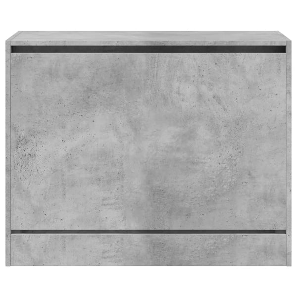 vidaXL Armoire à chaussures gris béton 80x34x63 cm Bois d'ingénierie