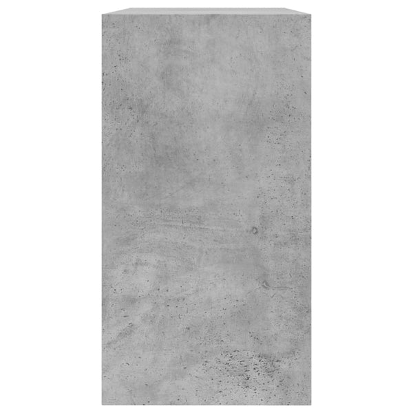 vidaXL Armoire à chaussures gris béton 80x34x63 cm Bois d'ingénierie