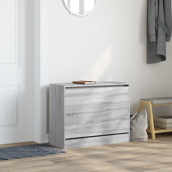 Schuhschrank Grau Sonoma 80 cm