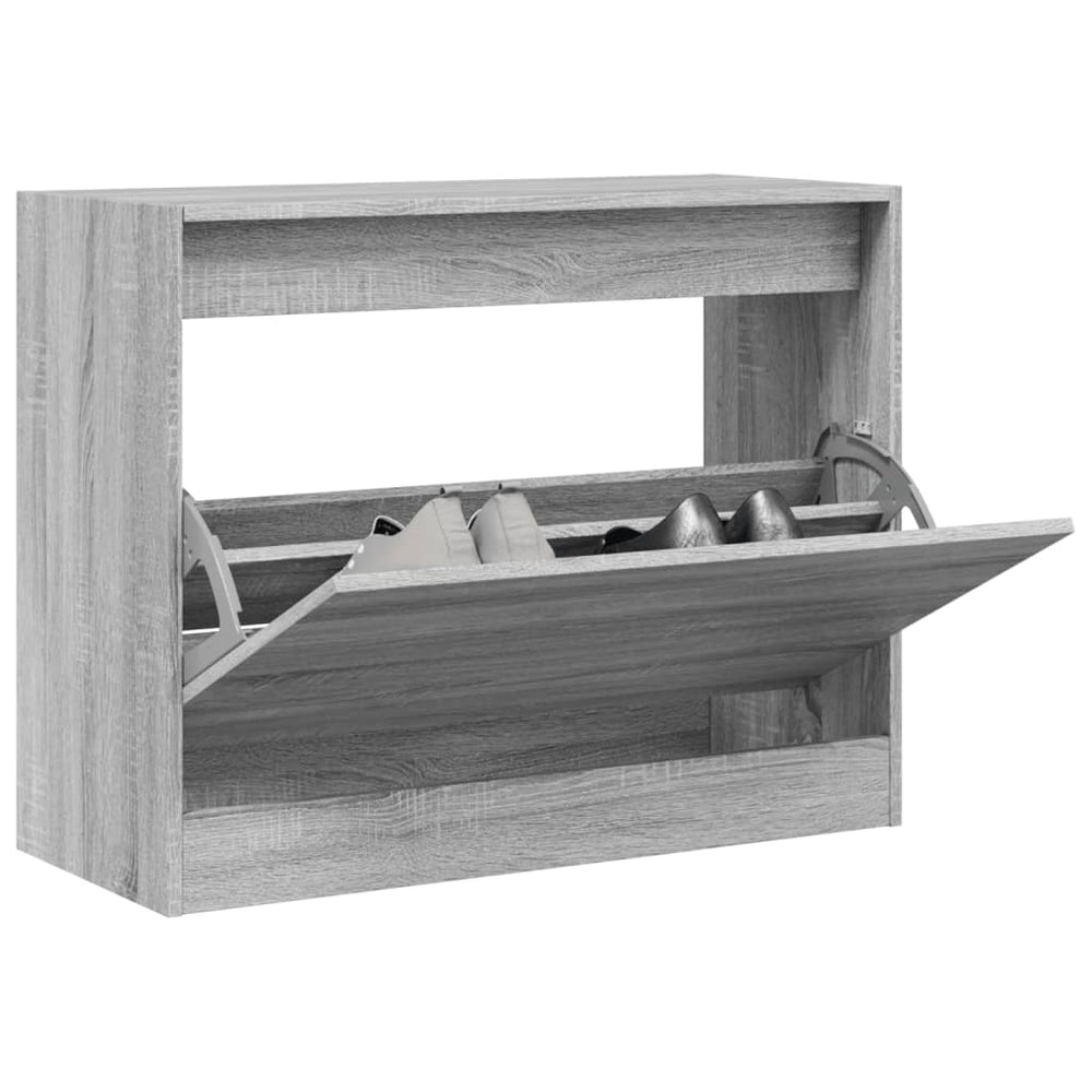 Schuhschrank Grau Sonoma 80 cm