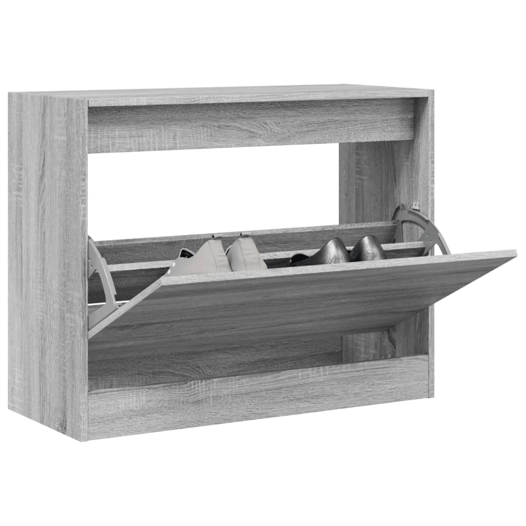 Schuhschrank Grau Sonoma 80 cm