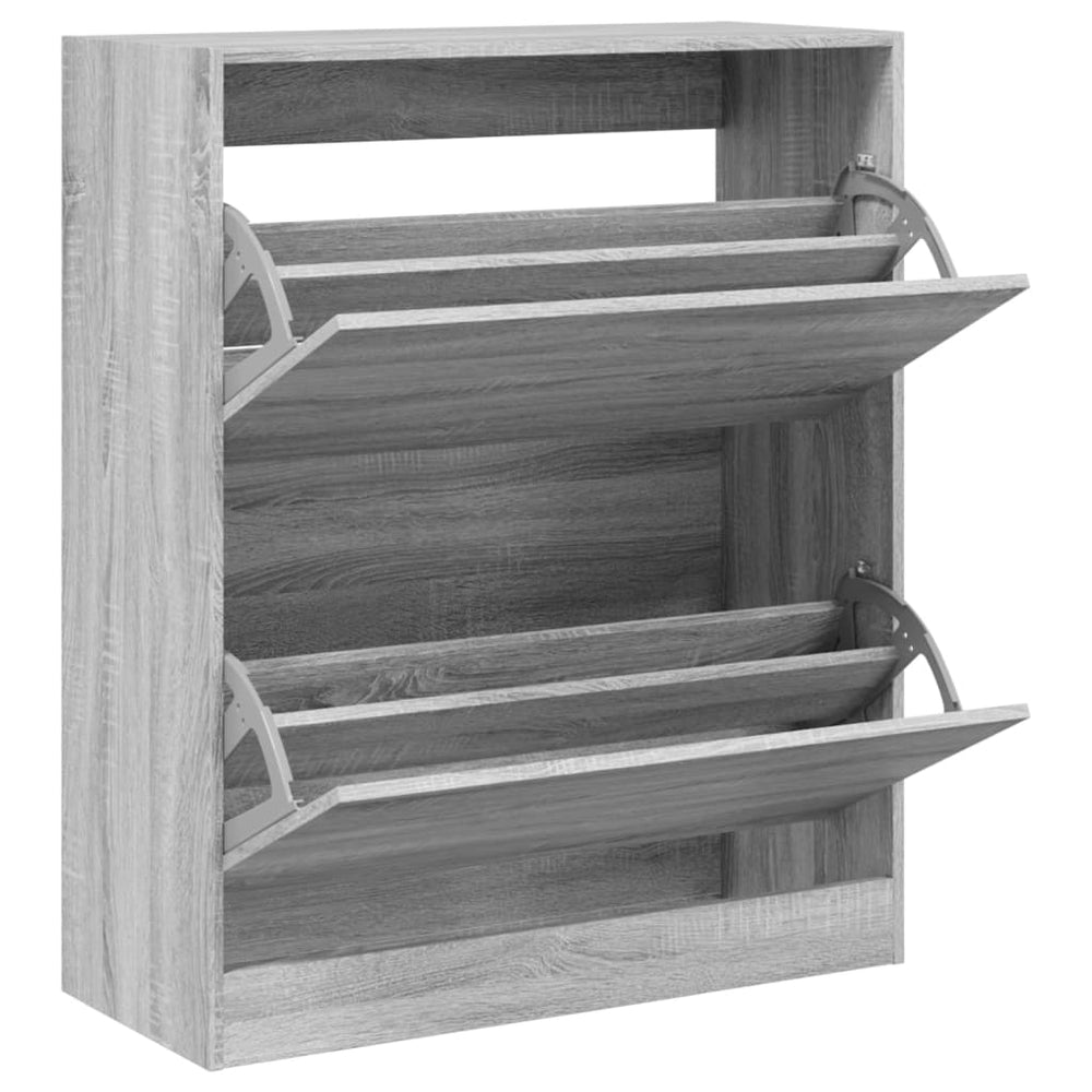 Schuhschrank Grau Sonoma 80 cm