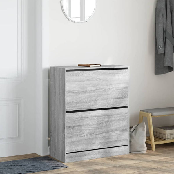 Schuhschrank Grau Sonoma 80 cm