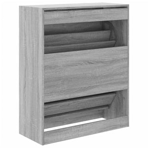 Schuhschrank Grau Sonoma 80 cm