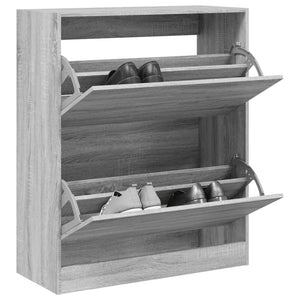 Schuhschrank Grau Sonoma 80 cm