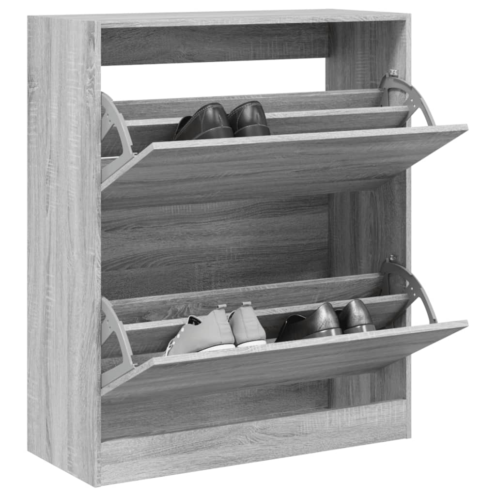 Schuhschrank Grau Sonoma 80 cm