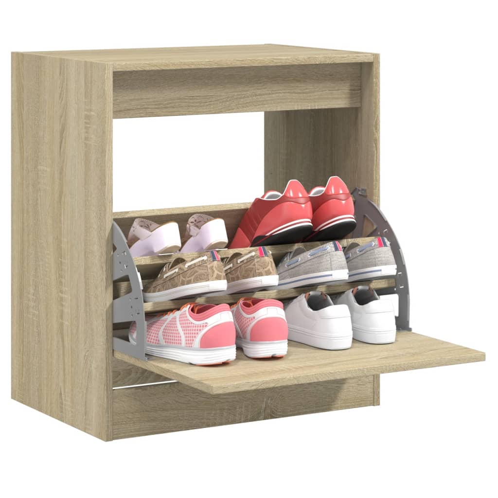 Schuhschrank Sonoma Eiche 60 cm