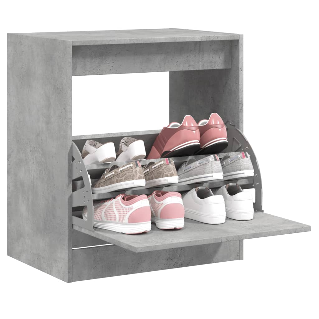 Betongrauer Schuhschrank 60 cm