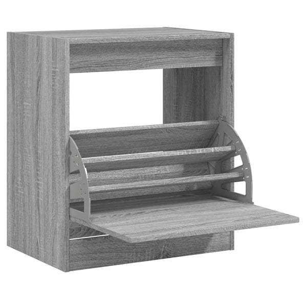 Schuhschrank Grau Sonoma 60 cm