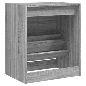 Schuhschrank Grau Sonoma 60 cm