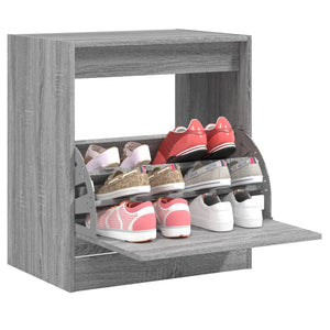 Schuhschrank Grau Sonoma 60 cm