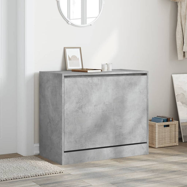 Betongrauer Schuhschrank 80 cm